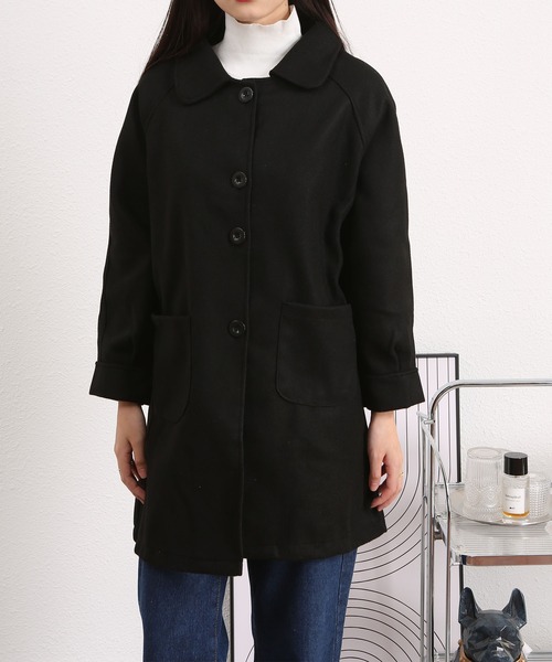 BLANC FICELLE（ブランフィセル）の「ラウンドネック ステンカラーコート（ステンカラーコート・レディース・グレー/ブラウン/ブラック・L/M）」の18枚目の写真