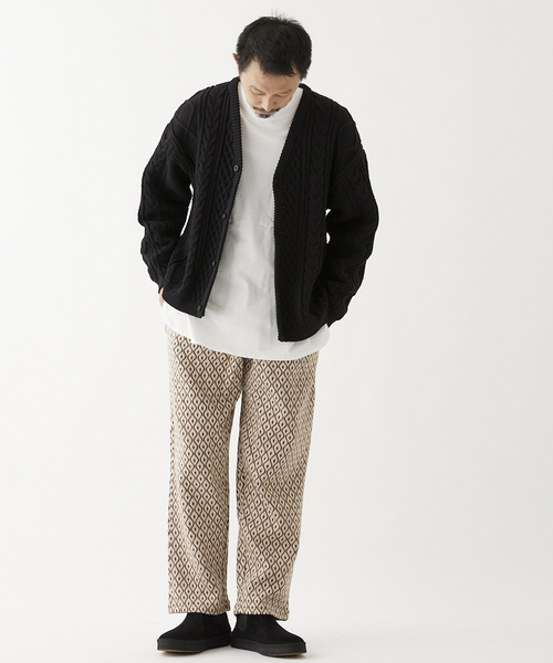 JOURNAL STANDARD relume（ジャーナルスタンダード　レリューム）の「ジャガードパターン 1タックイージーパンツ（スラックス・メンズ・ベージュ/ブラウン/キャメル・LARGE/MEDIUM）」の17枚目の写真