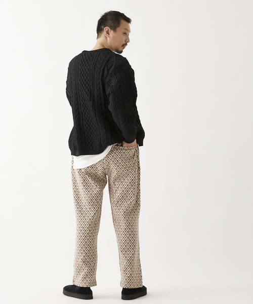 JOURNAL STANDARD relume（ジャーナルスタンダード　レリューム）の「ジャガードパターン 1タックイージーパンツ（スラックス・メンズ・ベージュ/ブラウン/キャメル・LARGE/MEDIUM）」の16枚目の写真