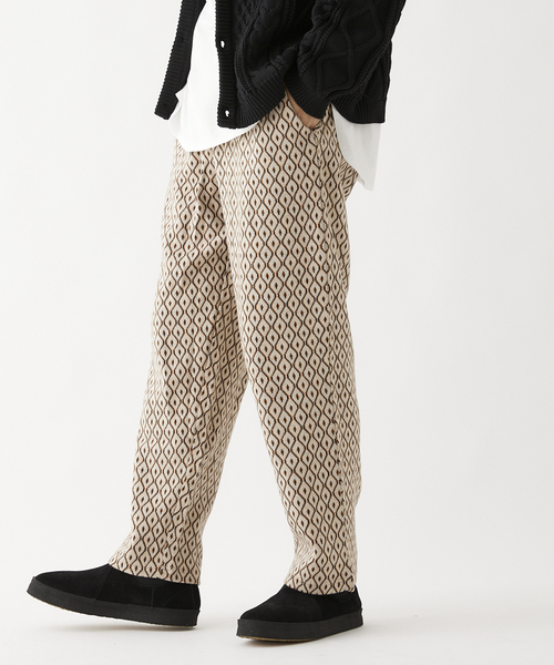 JOURNAL STANDARD relume（ジャーナルスタンダード　レリューム）の「ジャガードパターン 1タックイージーパンツ（スラックス・メンズ・ベージュ/ブラウン/キャメル・LARGE/MEDIUM）」の15枚目の写真