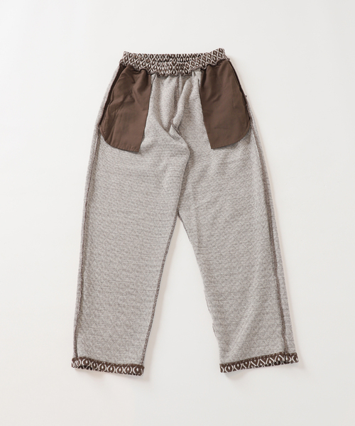 セール】ジャガードパターン 1タックイージーパンツ（スラックス