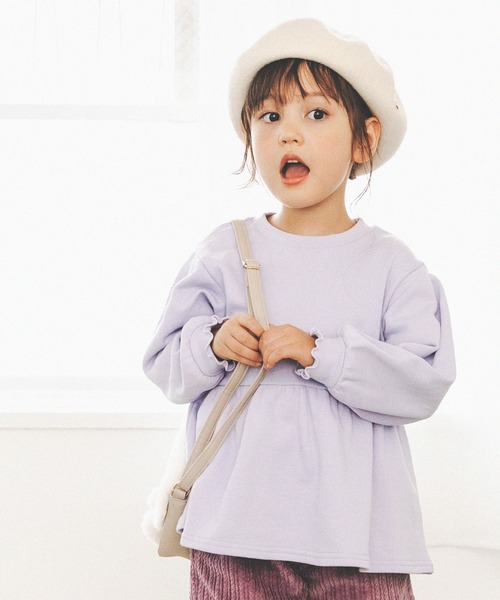 apres les cours（アプレレクール）の「【WEB限定】パワーショルダートレーナー（スウェット・キッズ・アイボリー/ピンク/ネイビー/イエロー/ラベンダー・130/110/100/80/140/120/90）」の3枚目の写真