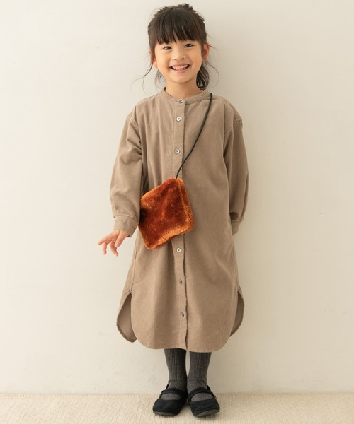 URBAN RESEARCH DOORS（アーバンリサーチドアーズ）の「『親子リンク』コーデュロイシャツワンピース(KIDS)（ワンピース・キッズ・ベージュ/グリーン・105/120/135）」の10枚目の写真