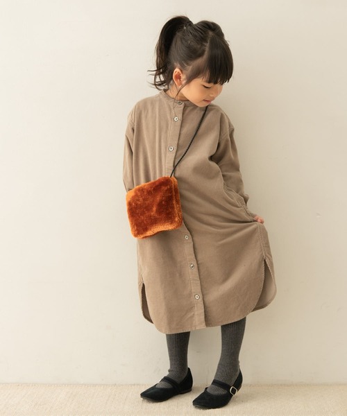URBAN RESEARCH DOORS（アーバンリサーチドアーズ）の「『親子リンク』コーデュロイシャツワンピース(KIDS)（ワンピース・キッズ・ベージュ/グリーン・105/120/135）」の11枚目の写真