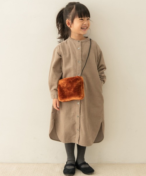 URBAN RESEARCH DOORS（アーバンリサーチドアーズ）の「『親子リンク』コーデュロイシャツワンピース(KIDS)（ワンピース・キッズ・ベージュ/グリーン・105/120/135）」の12枚目の写真