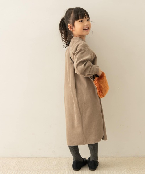 URBAN RESEARCH DOORS（アーバンリサーチドアーズ）の「『親子リンク』コーデュロイシャツワンピース(KIDS)（ワンピース・キッズ・ベージュ/グリーン・105/120/135）」の13枚目の写真