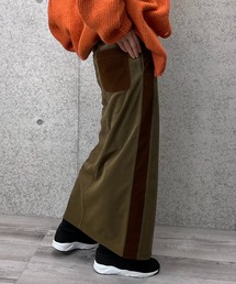 mi via loca | コーデュロイ配色ラインスカート(スカート)