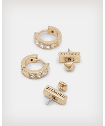 DELPHIE GOLD-TONE HUGGIE EARRING SET | DELPHIE ゴールドトーン ハギー イヤリング・ピアス セット