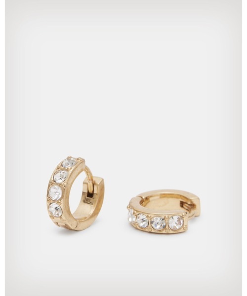 ALLSAINTS(オールセインツ)の「DELPHIE GOLD-TONE HUGGIE EARRING SET | DELPHIE ゴールドトーン ハギー イヤリング・ピアス セット(ピアス(両耳用)・レディース・ゴールド系その他・ONE SIZE)」の7枚目の写真