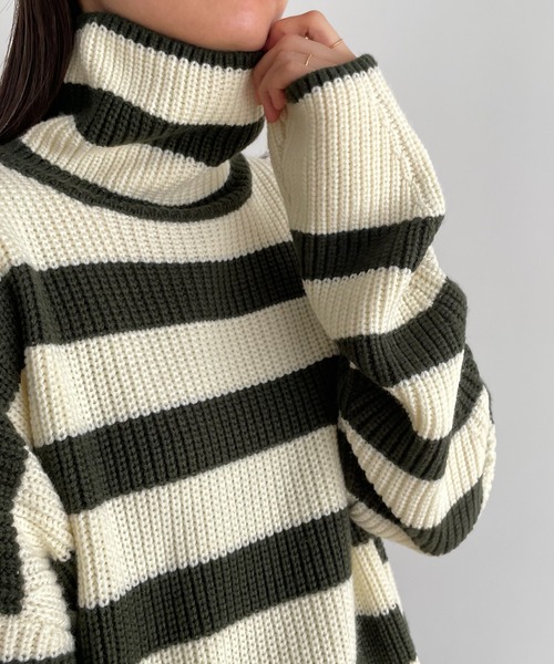 arc(アーク)片あぜハイネックニット