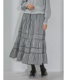 merry jenny | イレギュラーチェックスカート(スカート)