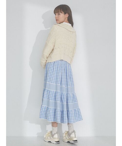 merry jenny（メリージェニー）の「イレギュラーチェックスカート（スカート・レディース・ライトブルー/ブラック・FREE）」の14枚目の写真