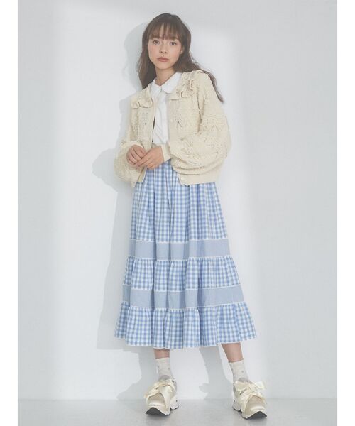 merry jenny（メリージェニー）の「イレギュラーチェックスカート（スカート・レディース・ライトブルー/ブラック・FREE）」の22枚目の写真