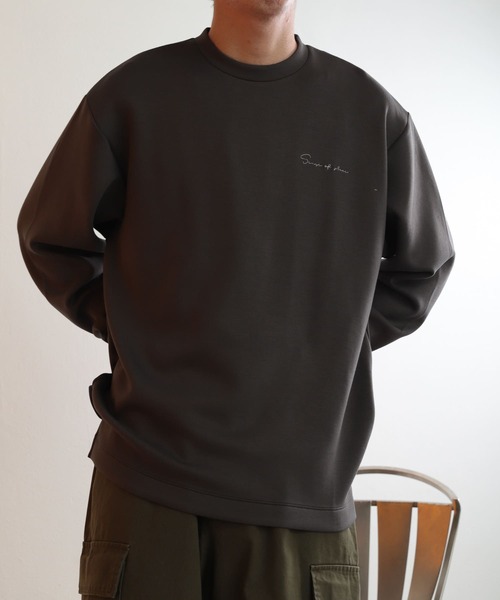 SENSE OF PLACE by URBAN RESEARCH(センスオブプレイスバイアーバンリサーチ)の「『ユニセックス』シシュウダンボールポンチロングTシャツ(Tシャツ/カットソー・メンズ・ブラック/ブルー/ライトベージュ/ミント/ホワイト/ブラウン/チャコールグレー・LARGE/MEDIUM)」の16枚目の写真