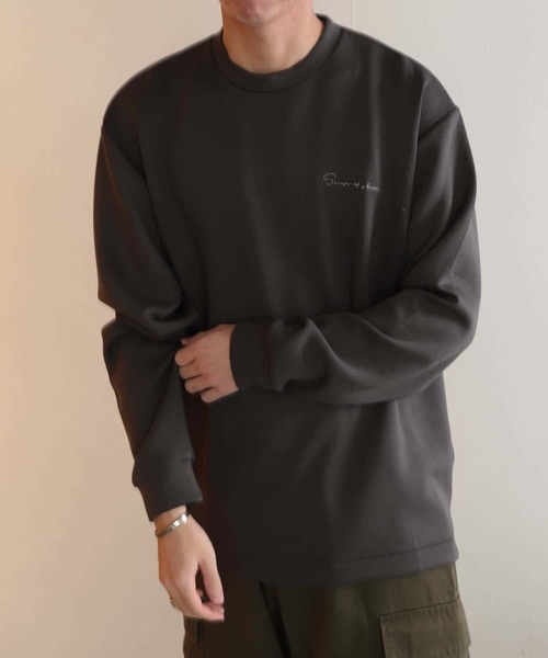 SENSE OF PLACE by URBAN RESEARCH(センスオブプレイスバイアーバンリサーチ)の「『ユニセックス』シシュウダンボールポンチロングTシャツ(Tシャツ/カットソー・メンズ・ブラック/ブルー/ライトベージュ/ミント/ホワイト/ブラウン/チャコールグレー・LARGE/MEDIUM)」の17枚目の写真