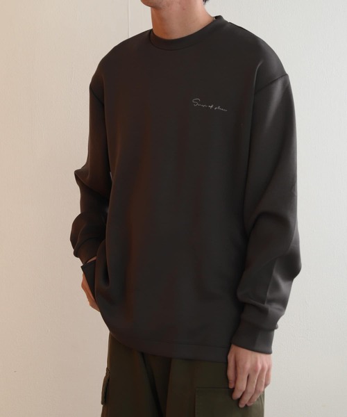 SENSE OF PLACE by URBAN RESEARCH(センスオブプレイスバイアーバンリサーチ)の「『ユニセックス』シシュウダンボールポンチロングTシャツ(Tシャツ/カットソー・メンズ・ブラック/ブルー/ライトベージュ/ミント/ホワイト/ブラウン/チャコールグレー・LARGE/MEDIUM)」の18枚目の写真