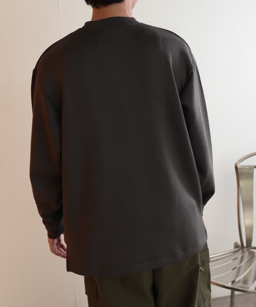 SENSE OF PLACE by URBAN RESEARCH(センスオブプレイスバイアーバンリサーチ)の「『ユニセックス』シシュウダンボールポンチロングTシャツ(Tシャツ/カットソー・メンズ・ブラック/ブルー/ライトベージュ/ミント/ホワイト/ブラウン/チャコールグレー・LARGE/MEDIUM)」の19枚目の写真