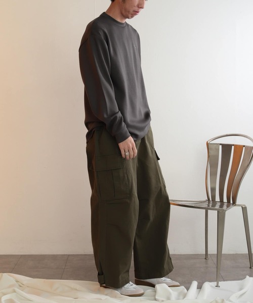 SENSE OF PLACE by URBAN RESEARCH(センスオブプレイスバイアーバンリサーチ)の「『ユニセックス』シシュウダンボールポンチロングTシャツ(Tシャツ/カットソー・メンズ・ブラック/ブルー/ライトベージュ/ミント/ホワイト/ブラウン/チャコールグレー・LARGE/MEDIUM)」の22枚目の写真