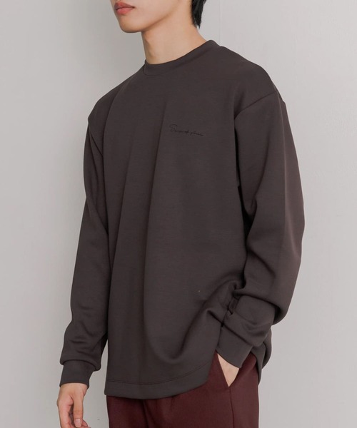 SENSE OF PLACE by URBAN RESEARCH(センスオブプレイスバイアーバンリサーチ)の「『ユニセックス』シシュウダンボールポンチロングTシャツ(Tシャツ/カットソー・メンズ・ブラック/ブルー/ライトベージュ/ミント/ホワイト/ブラウン/チャコールグレー・LARGE/MEDIUM)」の5枚目の写真