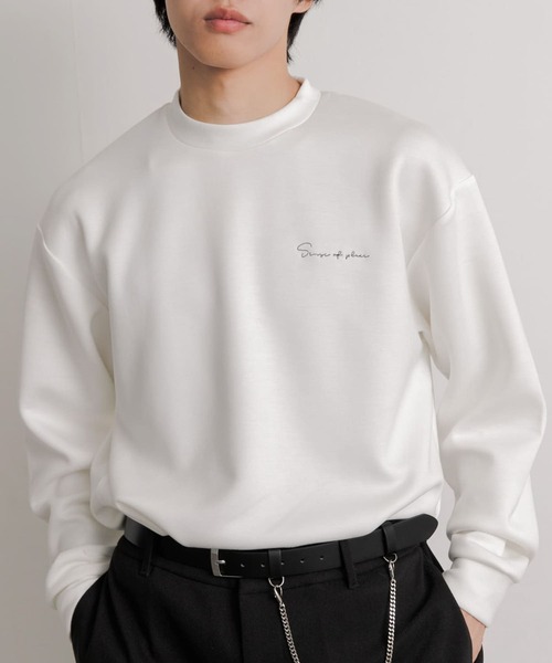 SENSE OF PLACE by URBAN RESEARCH(センスオブプレイスバイアーバンリサーチ)の「『ユニセックス』シシュウダンボールポンチロングTシャツ(Tシャツ/カットソー・メンズ・ブラック/ブルー/ライトベージュ/ミント/ホワイト/ブラウン/チャコールグレー・LARGE/MEDIUM)」の2枚目の写真