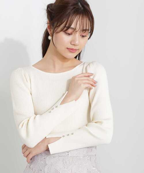 PROPORTION BODY DRESSING(プロポーションボディドレッシング)の「バックリボンニット / 1213170105(ニット/セーター・レディース・イエロー/ホワイト系その他/グリーン・FREE)」の16枚目の写真