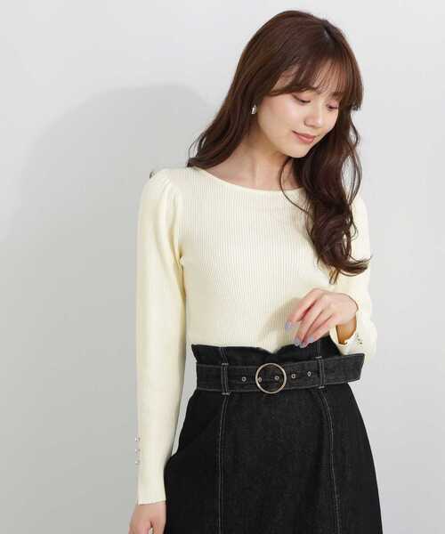 PROPORTION BODY DRESSING(プロポーションボディドレッシング)の「バックリボンニット / 1213170105(ニット/セーター・レディース・イエロー/ホワイト系その他/グリーン・FREE)」の7枚目の写真