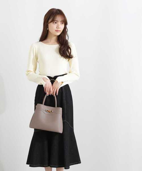 PROPORTION BODY DRESSING(プロポーションボディドレッシング)の「バックリボンニット / 1213170105(ニット/セーター・レディース・イエロー/ホワイト系その他/グリーン・FREE)」の5枚目の写真