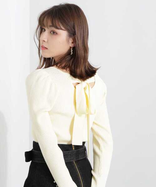 PROPORTION BODY DRESSING(プロポーションボディドレッシング)の「バックリボンニット / 1213170105(ニット/セーター・レディース・イエロー/ホワイト系その他/グリーン・FREE)」の11枚目の写真
