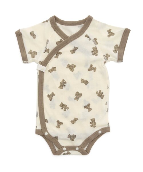 apres les cours（アプレレクール）の「ベビー半袖グレコ肌着（肌着・キッズ・ピンク/キナリ/ネイビー/アイボリー・70/80）」の2枚目の写真