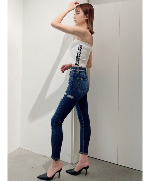 GYDA(ジェイダ)の「ベアサイドジャカードニットTOPS(ニット/セーター・レディース・ブラック/オフホワイト/オレンジ・FREE)」の6枚目の写真