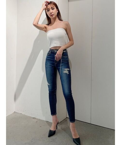 GYDA(ジェイダ)の「ベアサイドジャカードニットTOPS(ニット/セーター・レディース・ブラック/オフホワイト/オレンジ・FREE)」の7枚目の写真