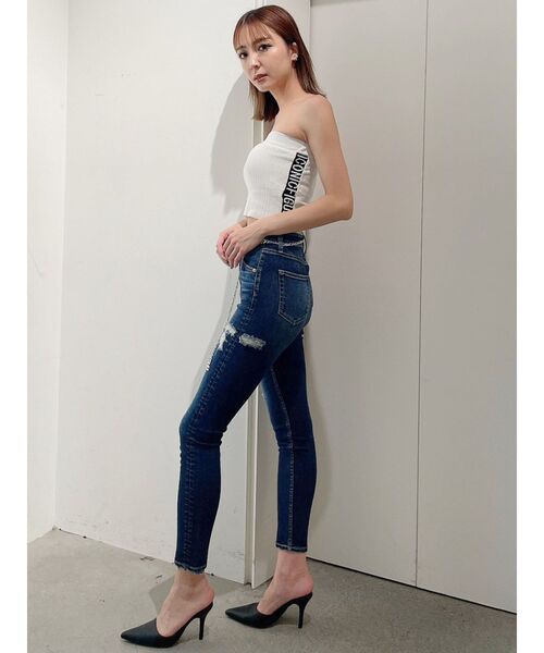 GYDA(ジェイダ)の「ベアサイドジャカードニットTOPS(ニット/セーター・レディース・ブラック/オフホワイト/オレンジ・FREE)」の5枚目の写真