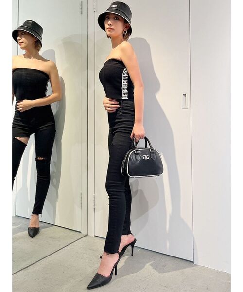 GYDA(ジェイダ)の「ベアサイドジャカードニットTOPS(ニット/セーター・レディース・ブラック/オフホワイト/オレンジ・FREE)」の9枚目の写真