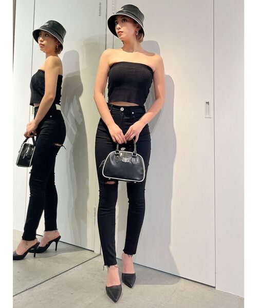 GYDA(ジェイダ)の「ベアサイドジャカードニットTOPS(ニット/セーター・レディース・ブラック/オフホワイト/オレンジ・FREE)」の15枚目の写真