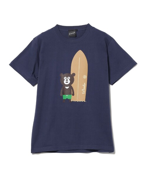 BEAMS T（ビームスティー）の「BEAMS T / サーフ ベアー Tシャツ（Tシャツ/カットソー・メンズ・ホワイト/インディゴブルー・S/M/L/XL）」の7枚目の写真