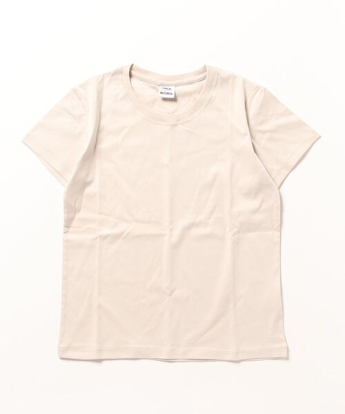 TIGORA(ティゴラ)の「ティゴラ TIGORA シルケットコットンTシャツ(Tシャツ/カットソー・レディース・ライトグリーン/ライトベージュ/ブラック/ホワイト・XL/S/M/L)」の3枚目の写真