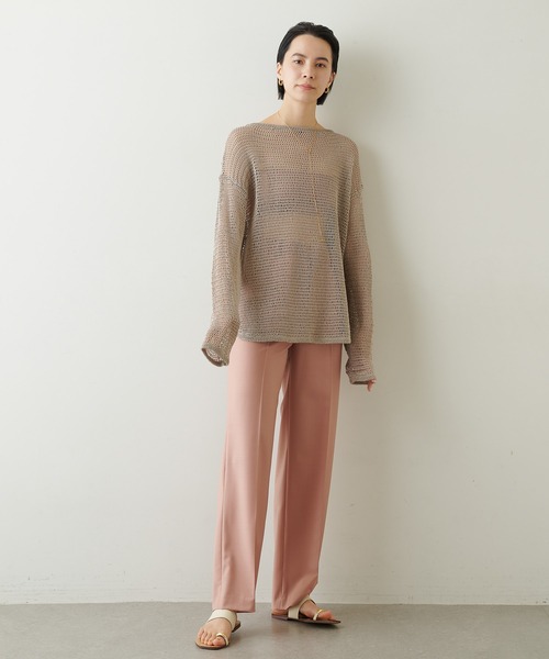 Whim Gazette（ウィムガゼット）の「メッシュプルオーバー（ニット/セーター・レディース・ベージュ/ネイビー/オフホワイト・FREE）」の12枚目の写真