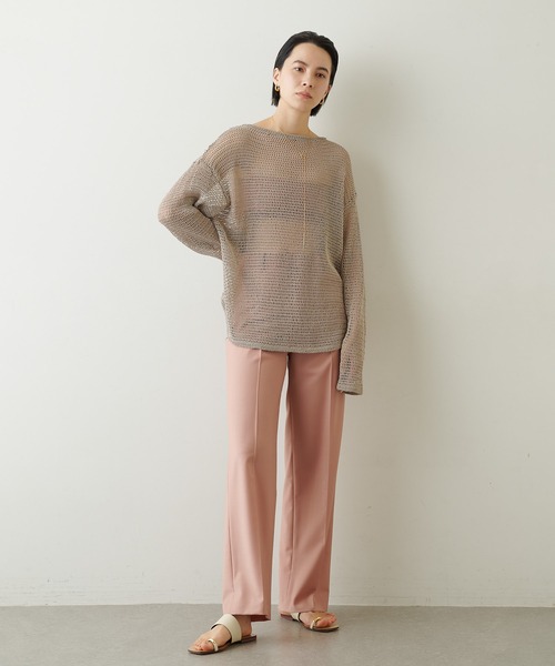 Whim Gazette（ウィムガゼット）の「メッシュプルオーバー（ニット/セーター・レディース・ベージュ/ネイビー/オフホワイト・FREE）」の16枚目の写真