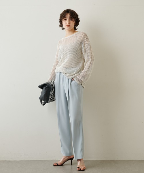 Whim Gazette（ウィムガゼット）の「メッシュプルオーバー（ニット/セーター・レディース・ベージュ/ネイビー/オフホワイト・FREE）」の17枚目の写真