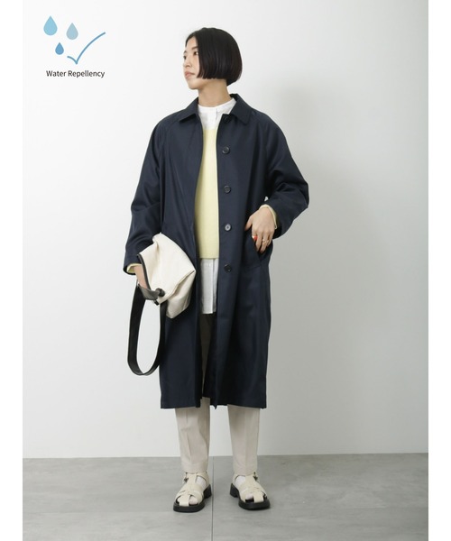 Lugnoncure（ルノンキュール）の「撥水加工ステンカラーコート（ステンカラーコート・レディース・オフホワイト/ネイビー/ベージュ・ﾌﾘ-）」の3枚目の写真