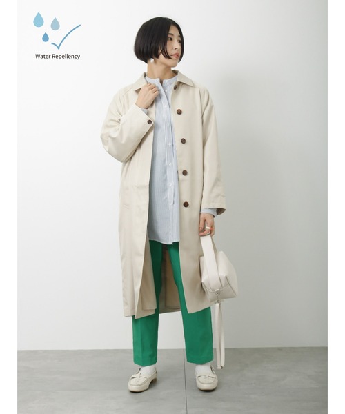 Lugnoncure（ルノンキュール）の「撥水加工ステンカラーコート（ステンカラーコート・レディース・オフホワイト/ネイビー/ベージュ・ﾌﾘ-）」の2枚目の写真