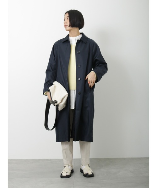 Lugnoncure（ルノンキュール）の「撥水加工ステンカラーコート（ステンカラーコート・レディース・オフホワイト/ネイビー/ベージュ・ﾌﾘ-）」の9枚目の写真