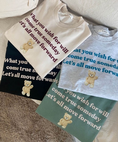 Dalfwin（ダールフィン）の「韓国ファッションWishベアアニマルプリントスウェット（スウェット・レディース・グリーン/クリーム/グレー系その他/ブラック・FREE）」の12枚目の写真