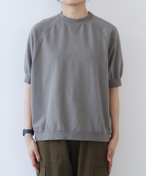 PAR ICI（パーリッシィ）の「空紡インレイ製品染め ラグランTシャツ（Tシャツ/カットソー・レディース・オフホワイト/ピンク/グレー/サックスブルー・FREE）」の12枚目の写真