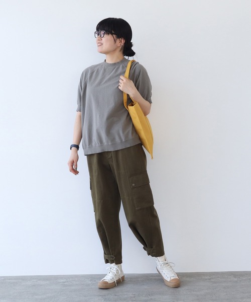 PAR ICI（パーリッシィ）の「空紡インレイ製品染め ラグランTシャツ（Tシャツ/カットソー・レディース・オフホワイト/ピンク/グレー/サックスブルー・FREE）」の10枚目の写真