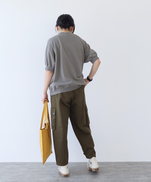 PAR ICI（パーリッシィ）の「空紡インレイ製品染め ラグランTシャツ（Tシャツ/カットソー・レディース・オフホワイト/ピンク/グレー/サックスブルー・FREE）」の11枚目の写真