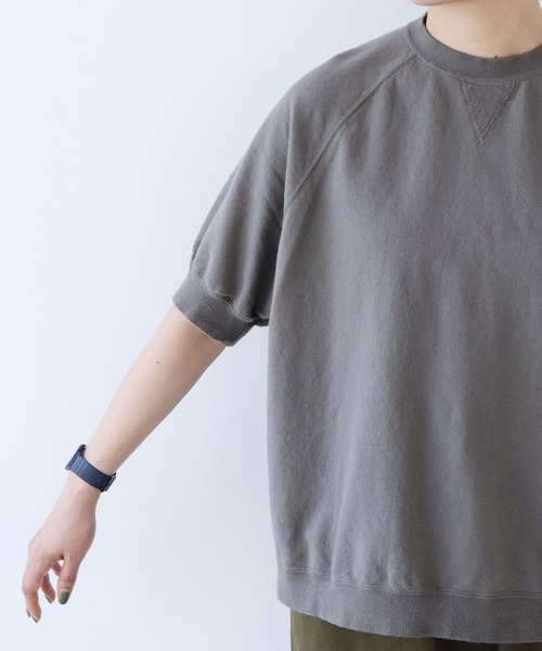 PAR ICI（パーリッシィ）の「空紡インレイ製品染め ラグランTシャツ（Tシャツ/カットソー・レディース・オフホワイト/ピンク/グレー/サックスブルー・FREE）」の16枚目の写真