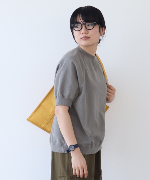 PAR ICI（パーリッシィ）の「空紡インレイ製品染め ラグランTシャツ（Tシャツ/カットソー・レディース・オフホワイト/ピンク/グレー/サックスブルー・FREE）」の7枚目の写真