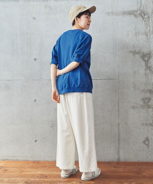 PAR ICI（パーリッシィ）の「空紡インレイ製品染め ラグランTシャツ（Tシャツ/カットソー・レディース・オフホワイト/ピンク/グレー/サックスブルー・FREE）」の20枚目の写真