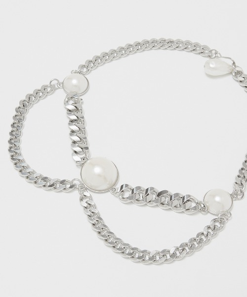 G.V.G.V.（ジーヴィージーヴィー）の「PEARL CHOKER（チョーカー・レディース・シルバー・ONE SIZE）」の2枚目の写真